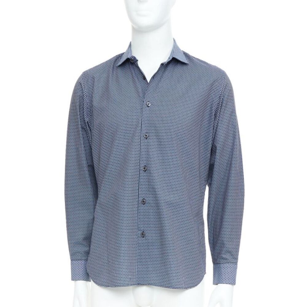 Prada Blue Checked Shirt